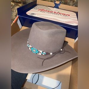 American hat pecan colored 10x cowboy felt hat size 71/4